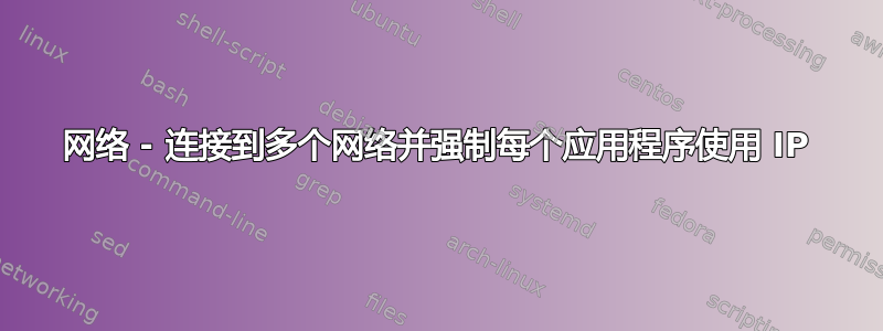 网络 - 连接到多个网络并强制每个应用程序使用 IP