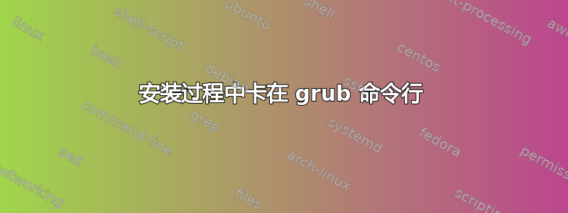 安装过程中卡在 grub 命令行