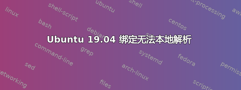 Ubuntu 19.04 绑定无法本地解析