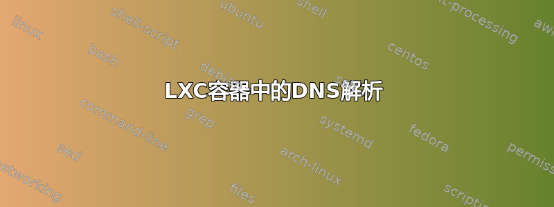 LXC容器中的DNS解析