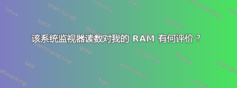 该系统监视器读数对我的 RAM 有何评价？