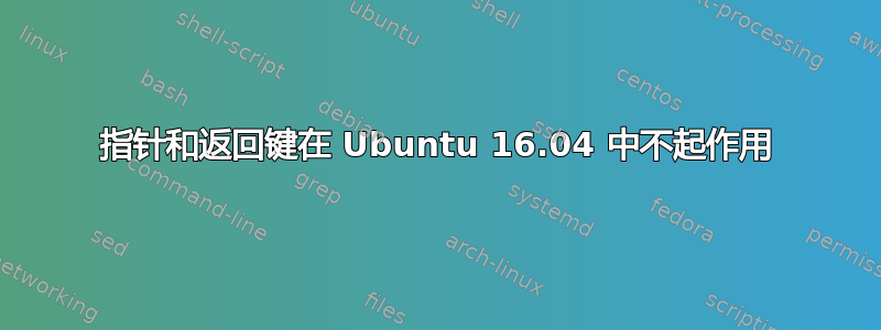 指针和返回键在 Ubuntu 16.04 中不起作用