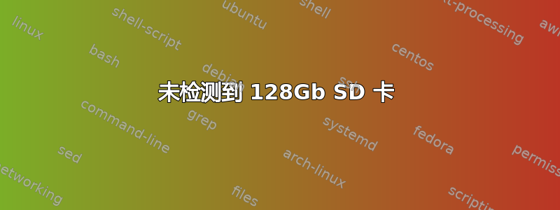 未检测到 128Gb SD 卡