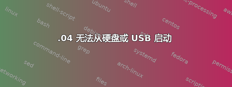 19.04 无法从硬盘或 USB 启动