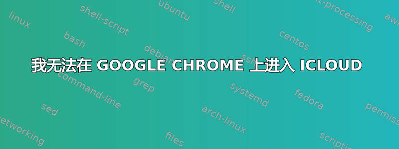 我无法在 GOOGLE CHROME 上进入 ICLOUD