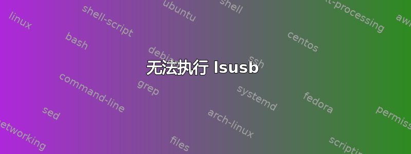 无法执行 lsusb