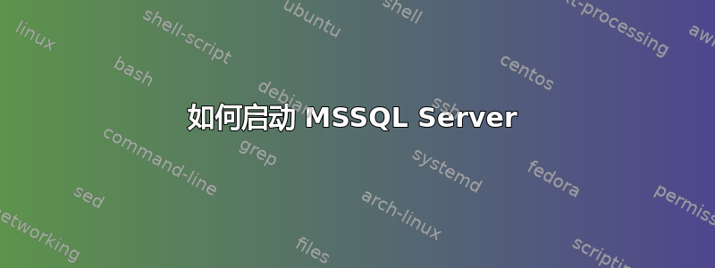 如何启动 MSSQL Server