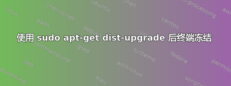 使用 sudo apt-get dist-upgrade 后终端冻结