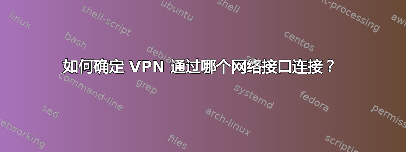 如何确定 VPN 通过哪个网络接口连接？