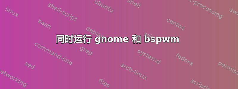 同时运行 gnome 和 bspwm