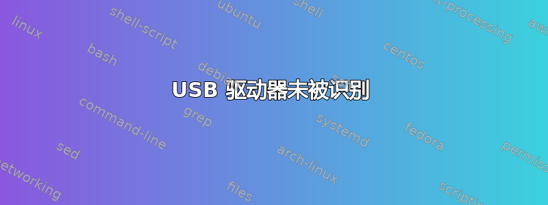 USB 驱动器未被识别