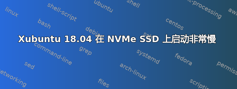 Xubuntu 18.04 在 NVMe SSD 上启动非常慢