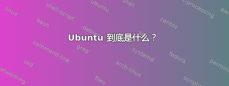 Ubuntu 到底是什么？