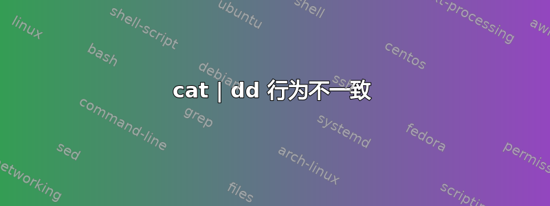 cat | dd 行为不一致