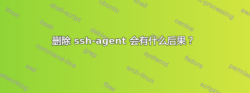 删除 ssh-agent 会有什么后果？