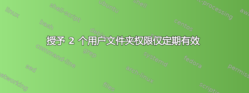 授予 2 个用户文件夹权限仅定期有效