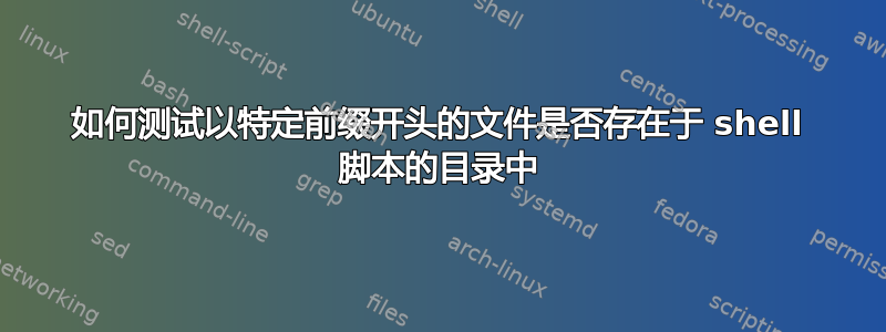 如何测试以特定前缀开头的文件是否存在于 shell 脚本的目录中