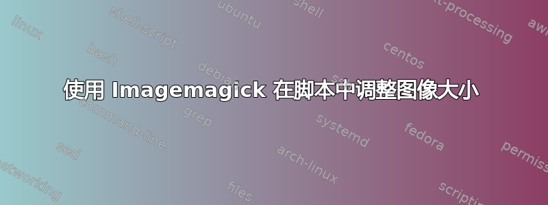 使用 Imagemagick 在脚本中调整图像大小