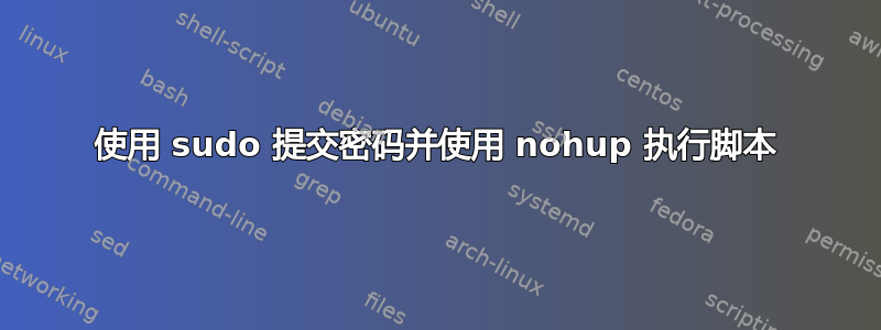 使用 sudo 提交密码并使用 nohup 执行脚本