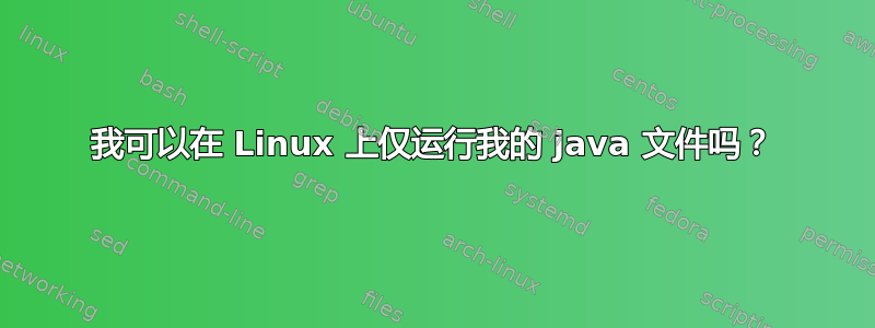 我可以在 Linux 上仅运行我的 java 文件吗？