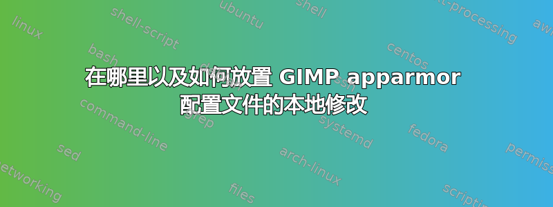 在哪里以及如何放置 GIMP apparmor 配置文件的本地修改