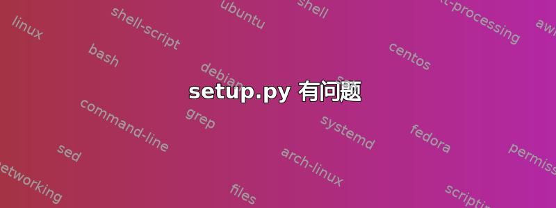 setup.py 有问题