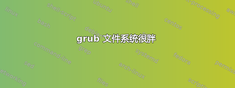 grub 文件系统很胖