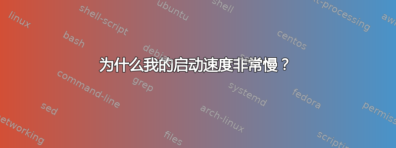 为什么我的启动速度非常慢？