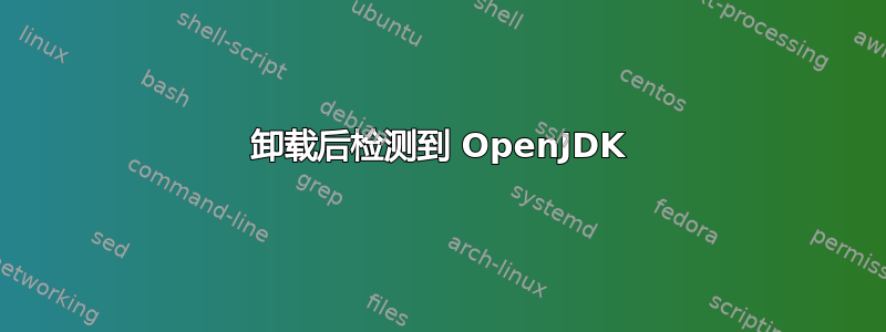 卸载后检测到 OpenJDK