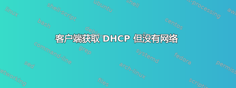 客户端获取 DHCP 但没有网络