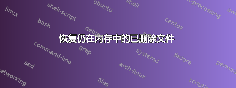 恢复仍在内存中的已删除文件