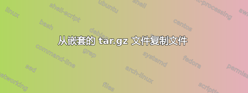 从嵌套的 tar.gz 文件复制文件