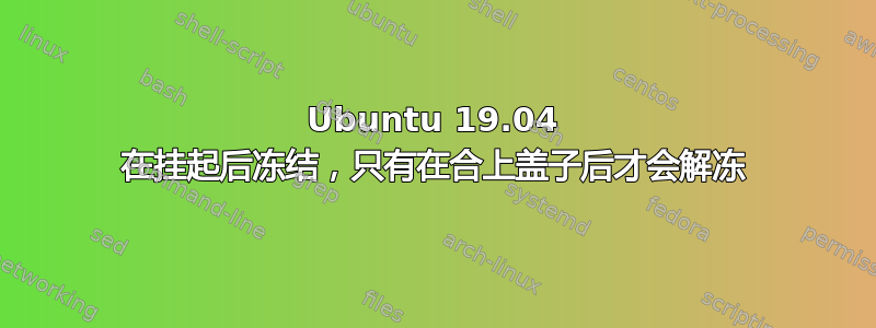 Ubuntu 19.04 在挂起后冻结，只有在合上盖子后才会解冻