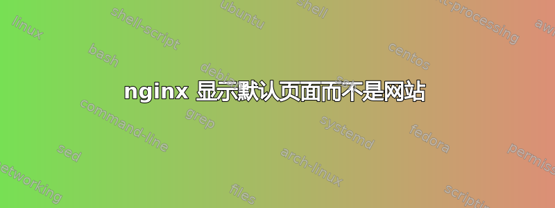 nginx 显示默认页面而不是网站