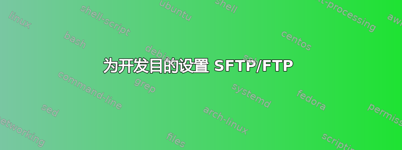 为开发目的设置 SFTP/FTP