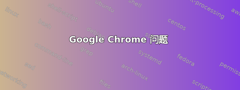 Google Chrome 问题