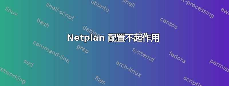 Netplan 配置不起作用