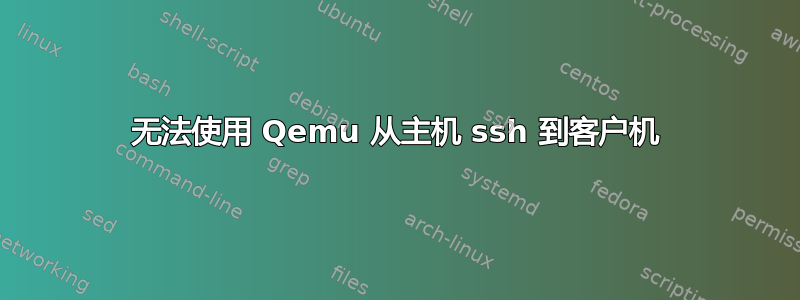 无法使用 Qemu 从主机 ssh 到客户机