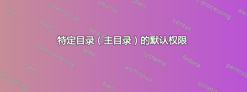 特定目录（主目录）的默认权限