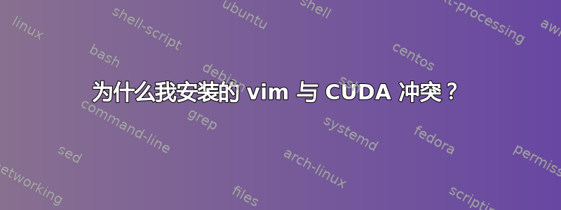 为什么我安装的 vim 与 CUDA 冲突？