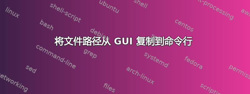 将文件路径从 GUI 复制到命令行