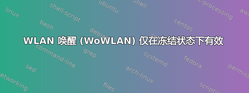 WLAN 唤醒 (WoWLAN) 仅在冻结状态下有效