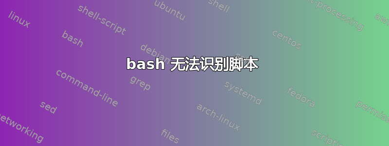 bash 无法识别脚本