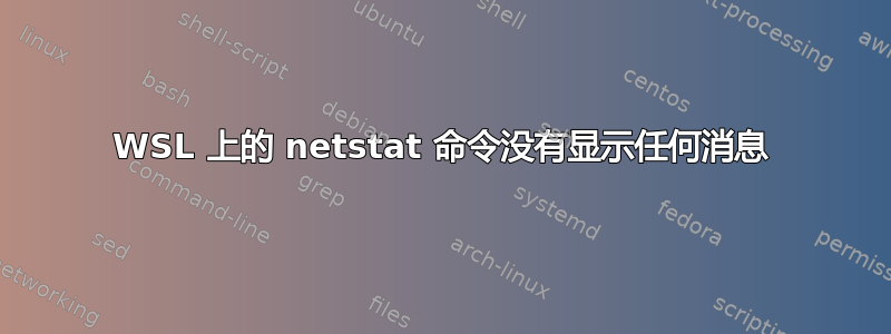 WSL 上的 netstat 命令没有显示任何消息