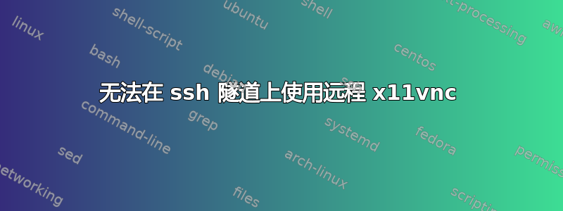 无法在 ssh 隧道上使用远程 x11vnc