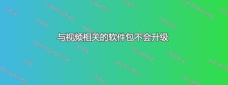 与视频相关的软件包不会升级