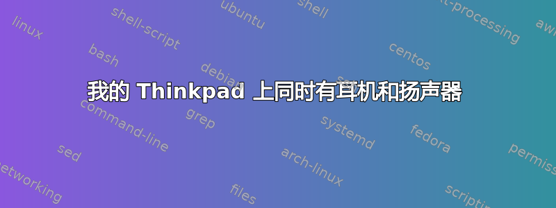 我的 Thinkpad 上同时有耳机和扬声器