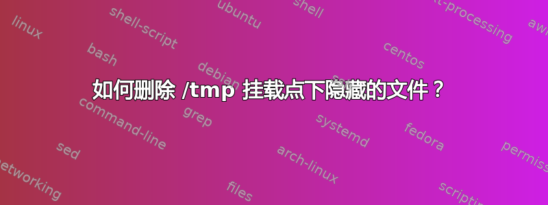 如何删除 /tmp 挂载点下隐藏的文件？