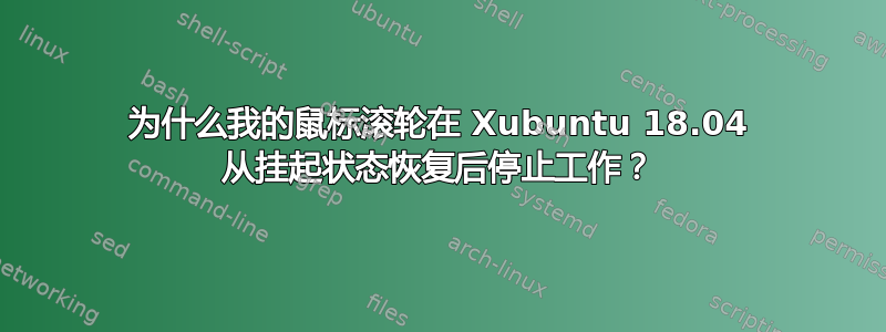 为什么我的鼠标滚轮在 Xubuntu 18.04 从挂起状态恢复后停止工作？