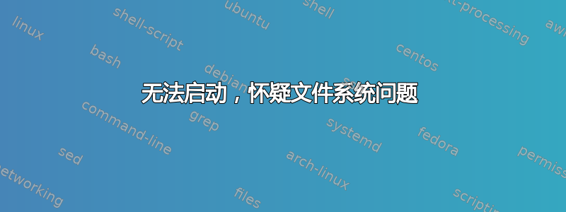 无法启动，怀疑文件系统问题